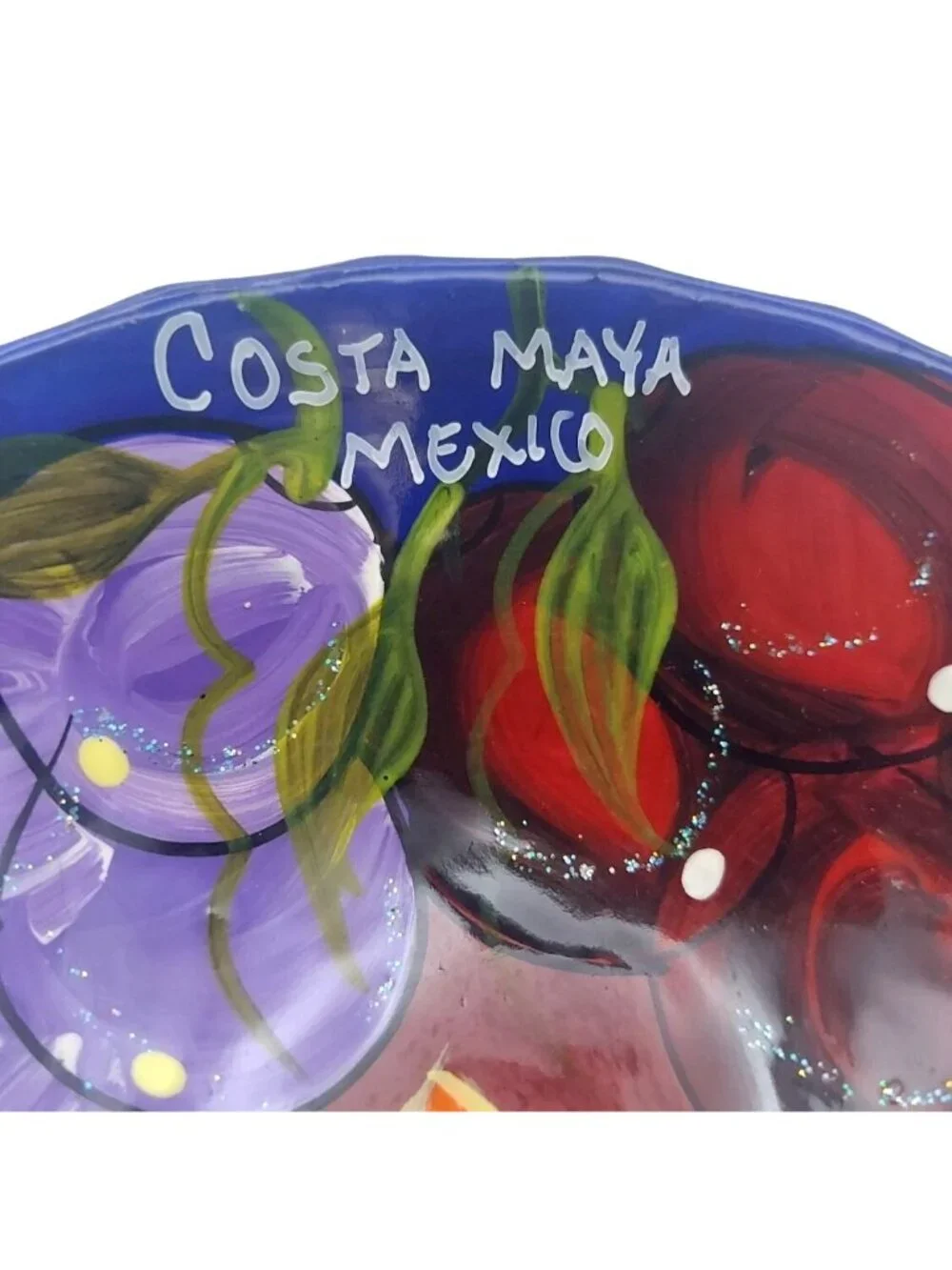 Talavera Pottery Salsa Bowls Set Of 2 Hand Painted Costa Maya Mexico Vintage